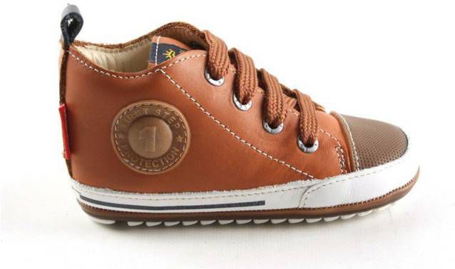 cognac Shoesme Bp8S004-H veterschoenen en klitteband