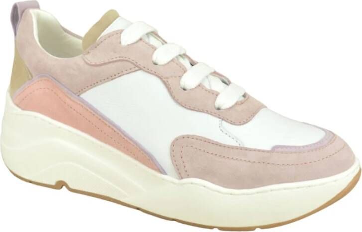 Cycleur de Luxe Wit + Mauve Sneaker. DZ , Beige, Dames