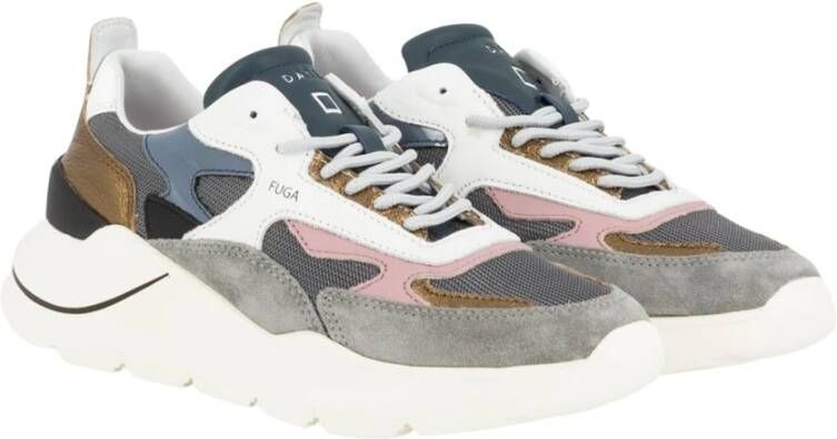 D.a.t.e Grijze Lage Sneakers Fuga Dames