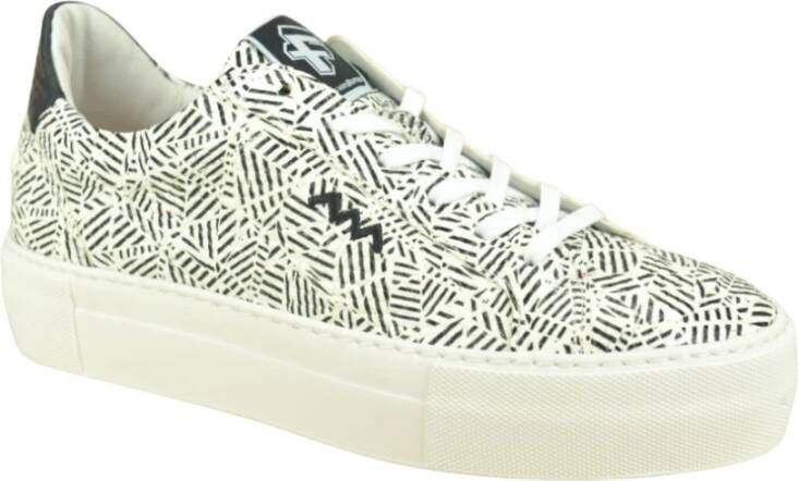 Floris van Bommel Print N. DZ Sneakers , Wit, Dames