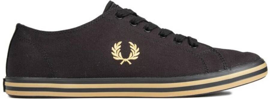 Fred Perry Kingston Twill Sneakers , Zwart, Heren