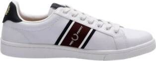 Fred Perry Sneaker met veters en B4292 Wit Logo voor heren , Wit, Heren