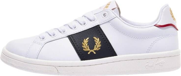 Fred Perry Sneakers B721 zijpaneel , Wit, Heren