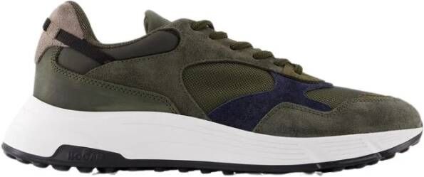 Hogan Hyperlight verbonden sneakers in Green Suede , Groen, Heren