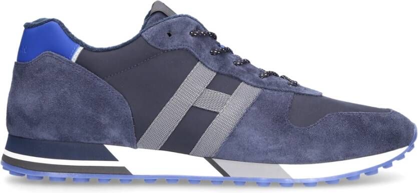 Hogan Lage sneakers H383 , Blauw, Heren