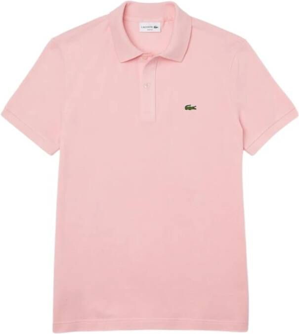 Lacoste Slim fit polo van effen petit piqué , Roze, Heren
