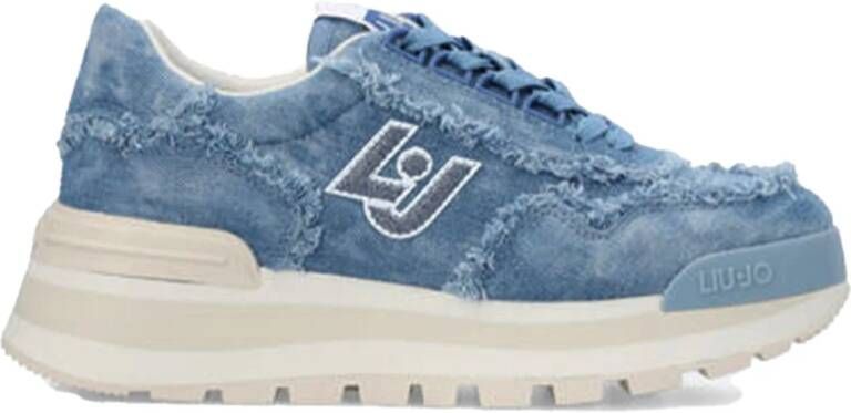 Liu Jo Women Shoes Sneakers Amazing 16 Denim Tx029 Blue , Blauw, Dames