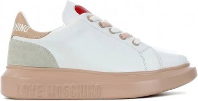 Love Moschino Sneakers con logo , Wit, Dames