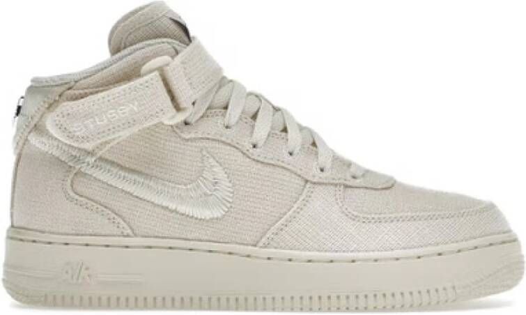 Nike Air Force 1 Mid Stussy Hemp Sneakers , Beige, Heren