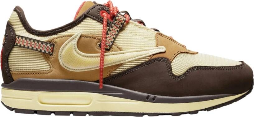 Nike Sneakers Air Max 1 Travis Scott Cactus Jack , Bruin, Heren