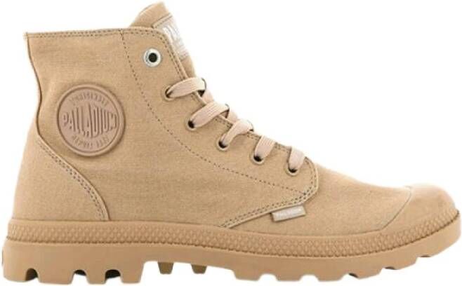 Palladium Lace up Boots , Beige, Dames