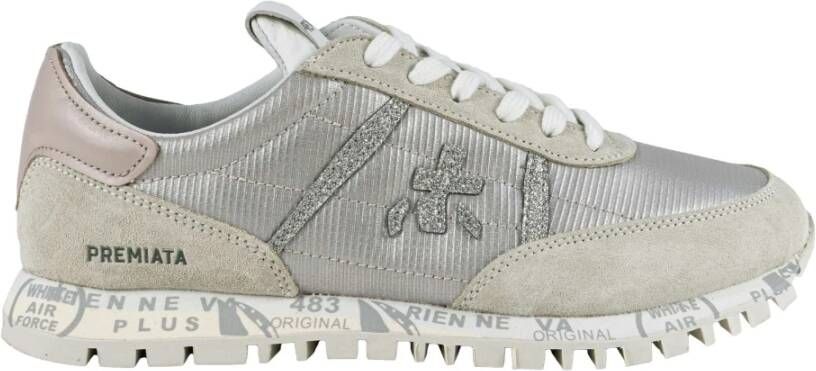 Premiata Lage Top Sneakers Seand , Grijs, Dames