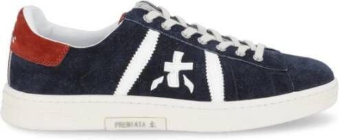 Premiata Witte sneakers blauw , Blauw, Heren