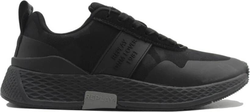 Replay Logo sneakers , Zwart, Heren