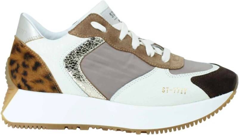 Stokton sneakers kameel , Bruin, Dames