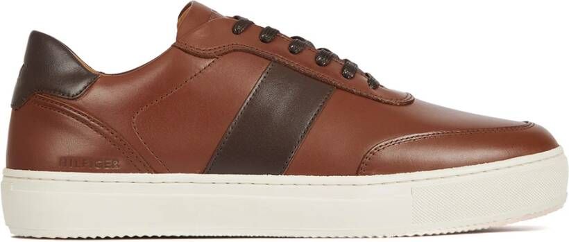 Tommy Hilfiger Premium Cupsole Stripe Sneakers , Bruin, Heren