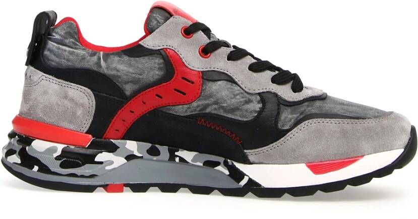 Voile blanche Men & Sneakers Grigio/Rosso Aw22 , Grijs, Heren