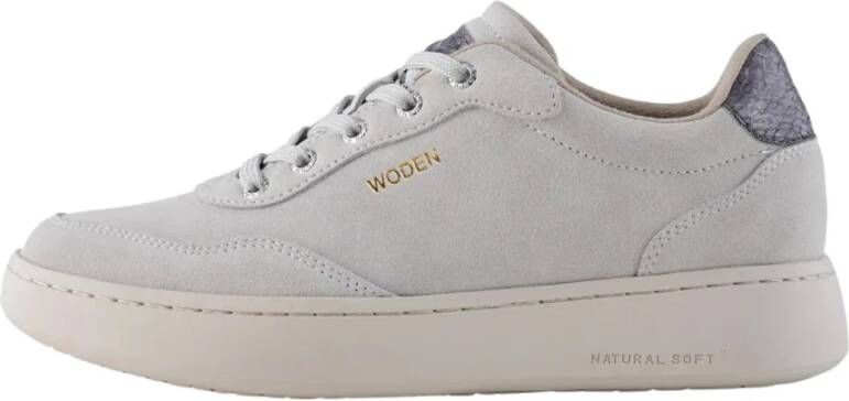 Woden Evelyn Suede Oyster , Grijs, Dames