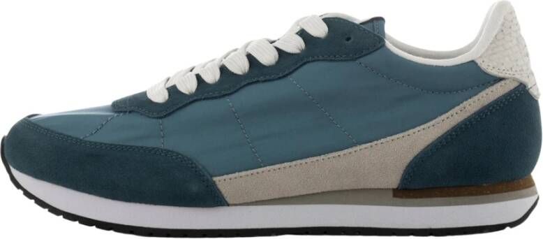 Woden Jansen retro sneaker textiel , Blauw, Heren