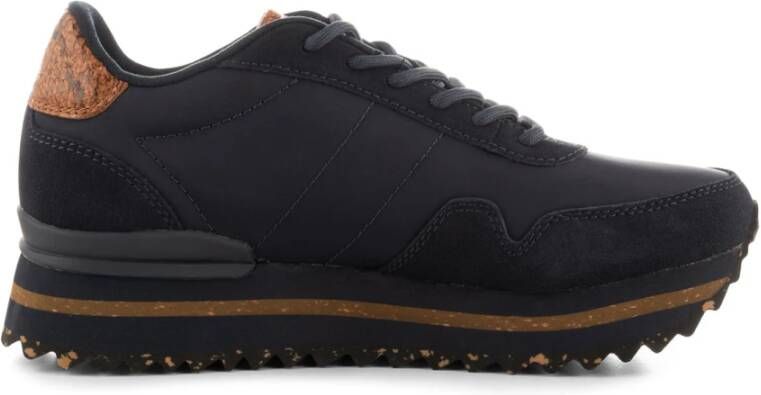 Woden Nora III lederen plateau , Blauw, Dames