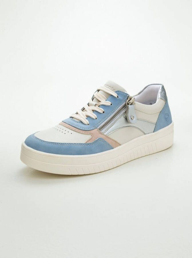 Remonte Sneaker in een harmonieuze kleurencombinatie Lichtblauw/Wit