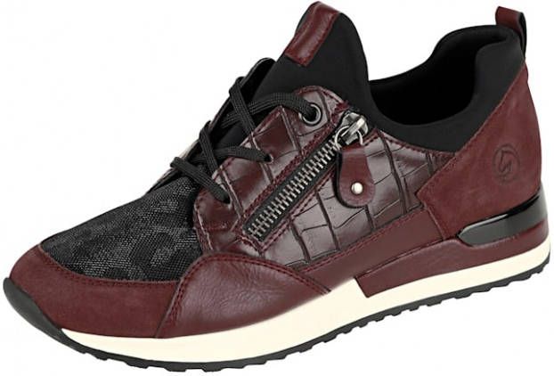 Remonte Sneaker met elastische instap Bordeaux/Zwart