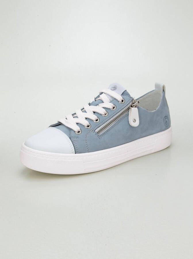 Remonte Sneaker met rits Lichtblauw/Wit