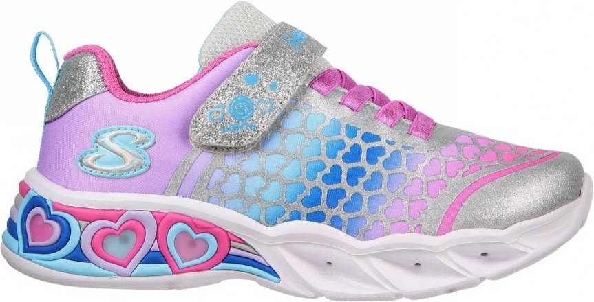 Skechers Sweetheart Lights Lovely Colo 302312L/SMLT Zilver/Roze