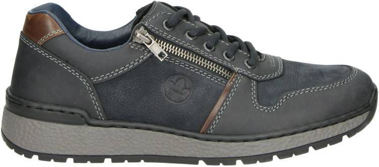 Rieker comfort nubuck veterschoenen blauw