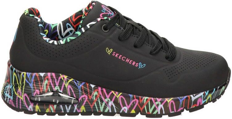 Skechers Uno Loving Me sneakers zwart/multi