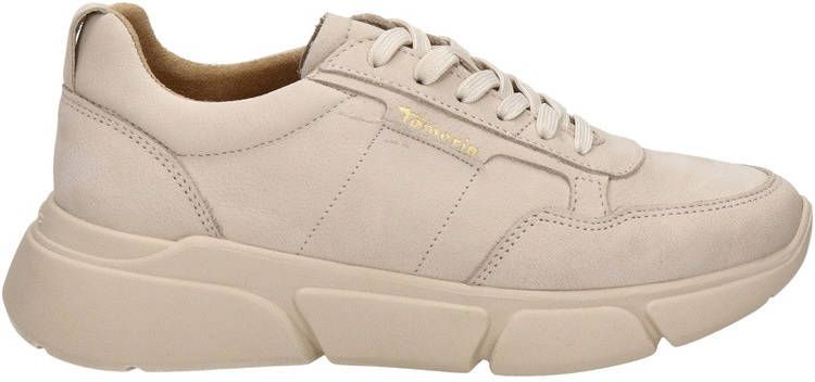 Tamaris leren sneakers beige