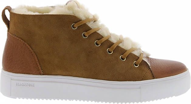 Blackstone Ql48 Rust MID Sneaker FUR , Bruin, Dames