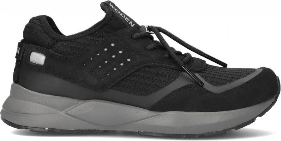 Woden Zwarte Lage Sneakers Zoey