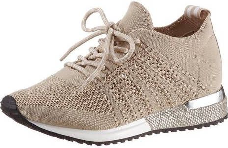 La Strada Sneakers met sleehak Fashion Sneaker met metallic details bij de hak