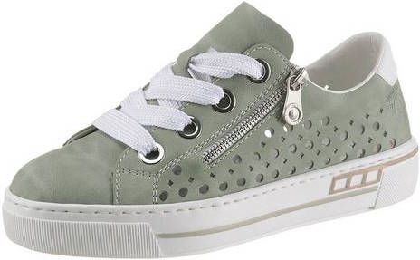 Rieker Plateausneakers met ajourmotief opzij