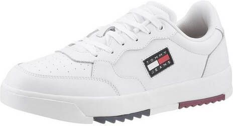 Tommy Jeans Leather Heren Schoenen White Leer