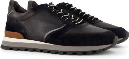 Giorgio sneaker uni leer donkerblauw