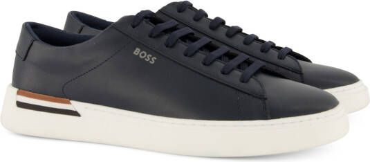 Hugo Boss sneakers effen donkerblauw