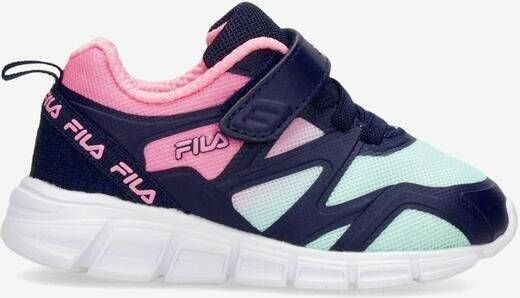 Fila galaxia 5 strap sneakers blauw/roze kinderen