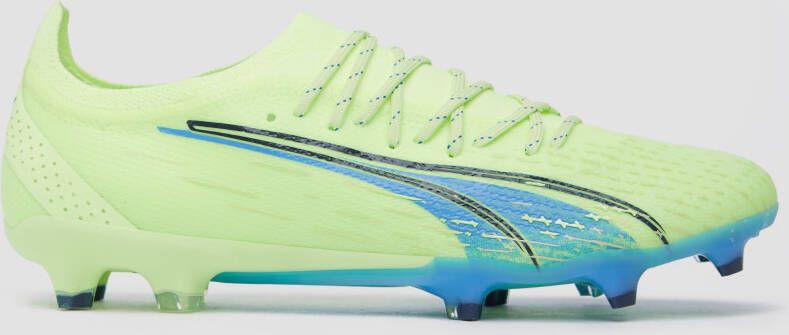 PUMA Ultra Ultimate Gras/Kunstgras Voetbalschoenen(MG)Lichtgroen Blauw Zwart