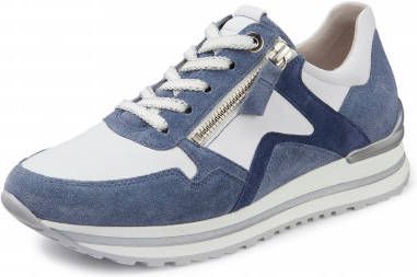 Gabor Sneakers kalfsnappaleer suèdeleer Comfort blauw