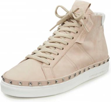 Kennel & Schmenger Enkelhoge sneakers Cosmo kalfsnubuckleer beige