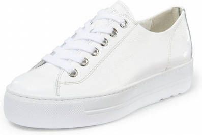 Paul Green Sneakers kalfslakleer wit