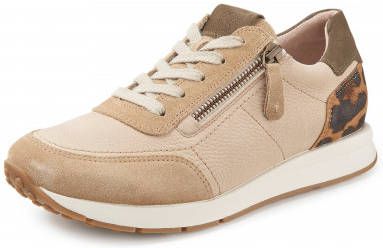 Paul Green Sneakers kalfsnubuckleer beige