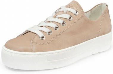 Paul Green Sneakers kalfsnubuckleer bruin