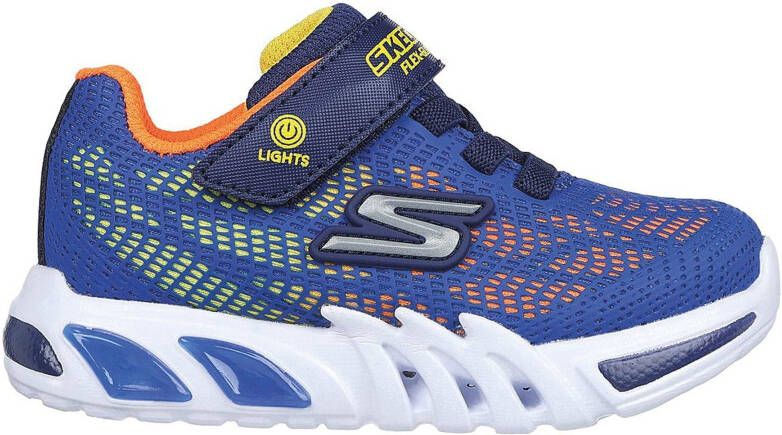 Skechers Flex Glow Elite Vorlo Klittenband Sneaker Jongens Blauw/Oranje