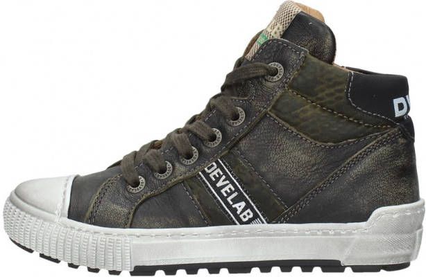 Develab 41667 hoge leren sneakers groen