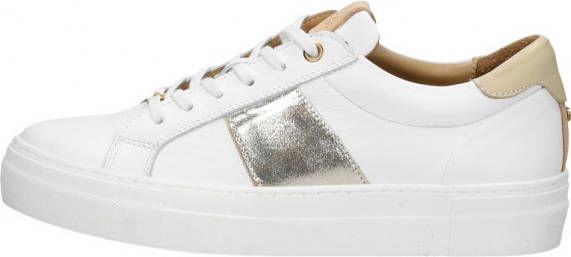 Fred de la Bretoniere Storm leren sneakers wit/goud