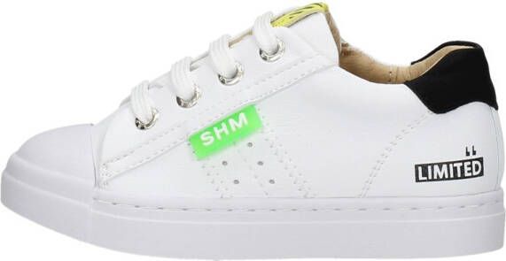Shoesme SH21S015 B leren sneakers wit/zwart