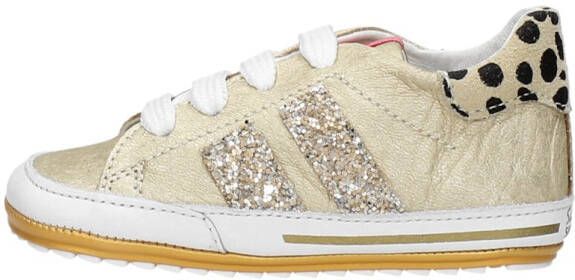 Shoesme BP21S024-C leren babyschoenen met panterprint goud